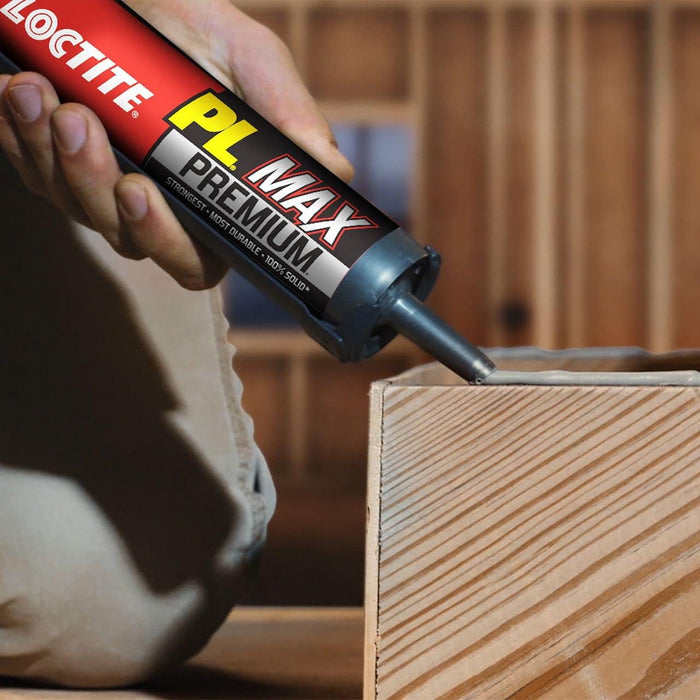 Loctite PL Premium Max Construction Adhesive, 9 fl oz Cartridge, Versatile Construction Glue for Wood, Concrete, Stone & More (Pack of 1)