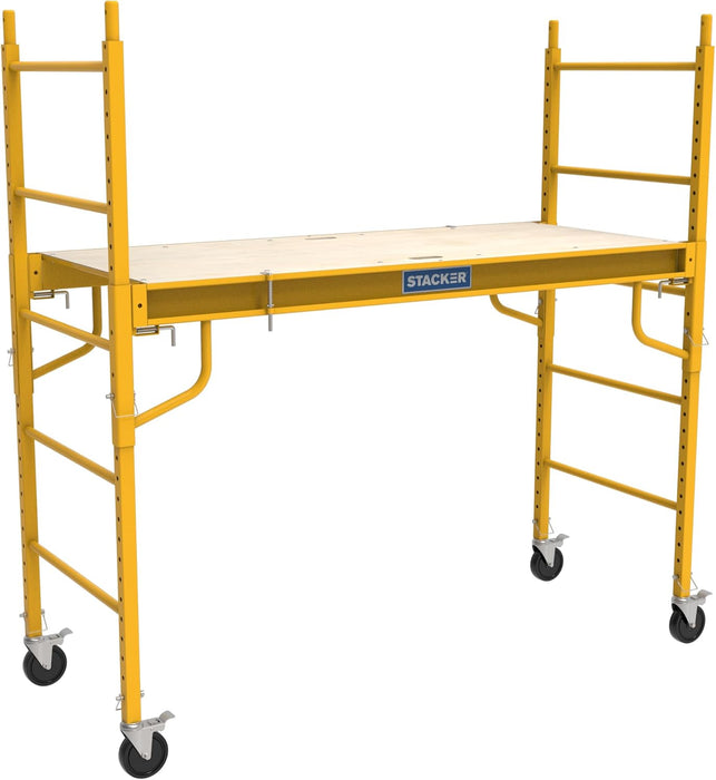 Stacker S-IB1LP0 6ft Steel Utility Scaffold Baker, 1000 lb Capacity, Heavy-Duty Mobile Work Platform