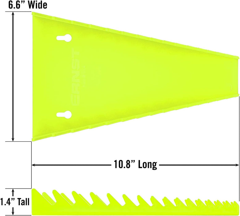 ERNST 5068HV Standard 15 tool Wrench Organizer - HI-VIZ
