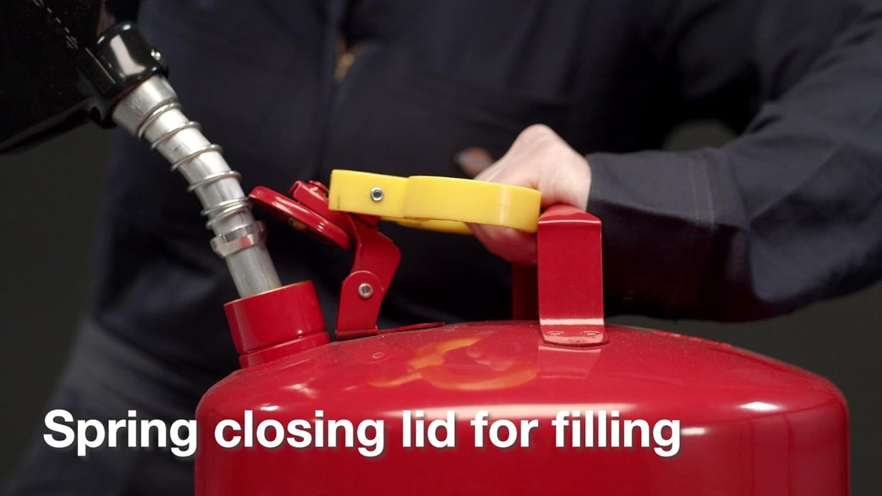 Eagle 2 Gallon Type I Green Safety Gas Can for Oil and Other Combustibles with Flame Arrester, Self-Closing Lid, and F-15 Funnel, Made in the USA, Galvanized Steel Flammable Storage Can, UI20FSG
