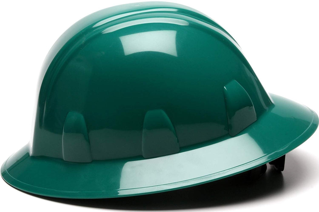 Pyramex Full Brim Hard Hat 4-Point Ratchet Suspension (12-Pack)