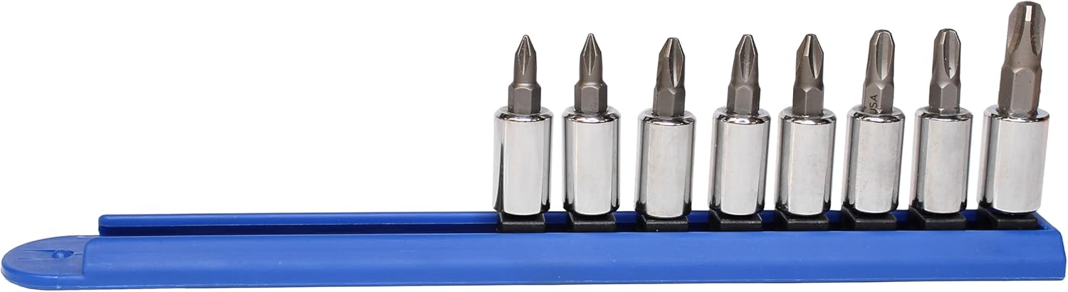 Mayhew Tools 16012 Phillips Socket Bit Set, Chrome Plated, 8-Piece