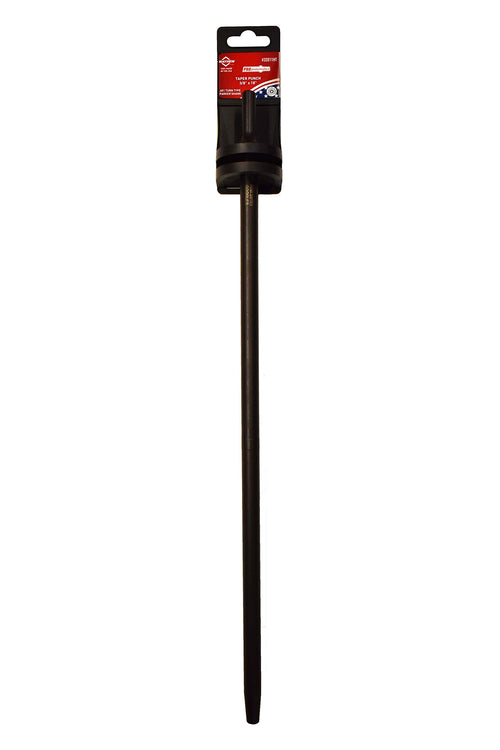 Mayhew Tools 32011HT Pneumatic Taper Punch, 3/8" x 18" Hang Tag, Black Oxide Finish