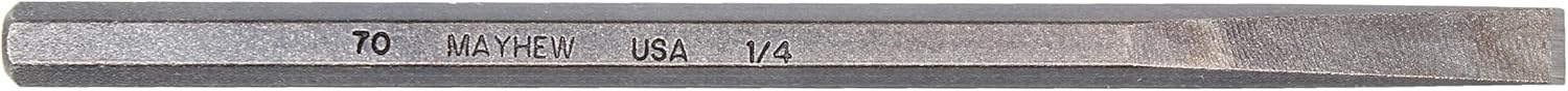 Mayhew Tools 10102 Carded Cold Chisel, 1/4" x 4-1/2", Shot Blast Finish