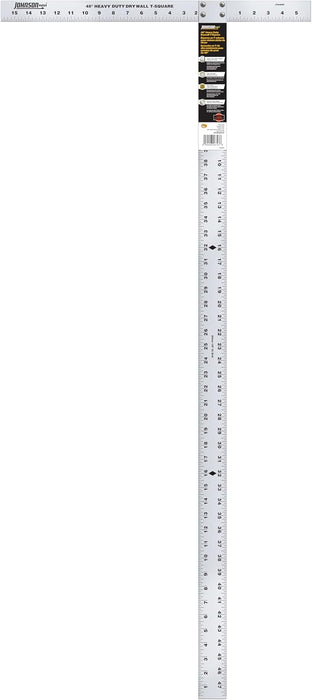 Johnson JTS48HD Heavy Duty Professional Aluminum Drywall T-Square, 48"