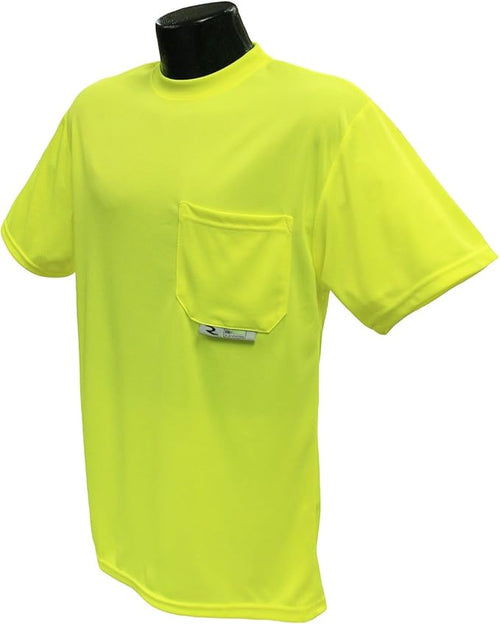 Radians ST11-NPGS-3X Polyester Mesh Non-Rated Short Sleeve Safety T-Shirt, Green, 3X-Large