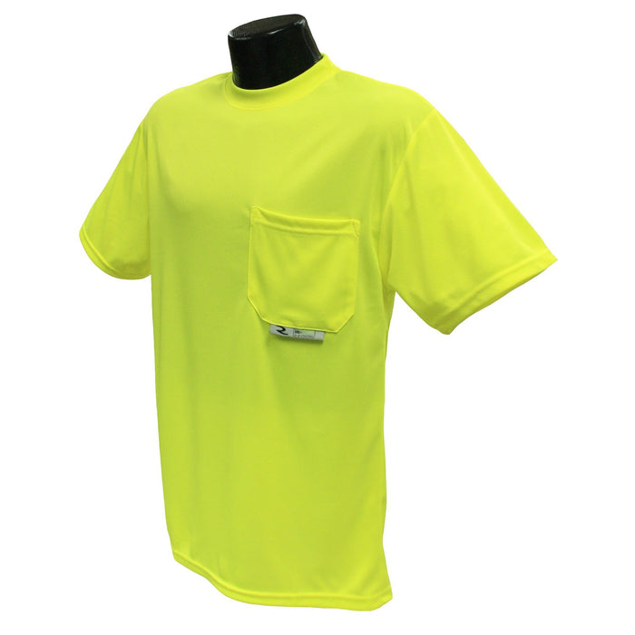 Radians Polyester Mesh Non-Rated Short Sleeve Safety T-Shirt, Large
