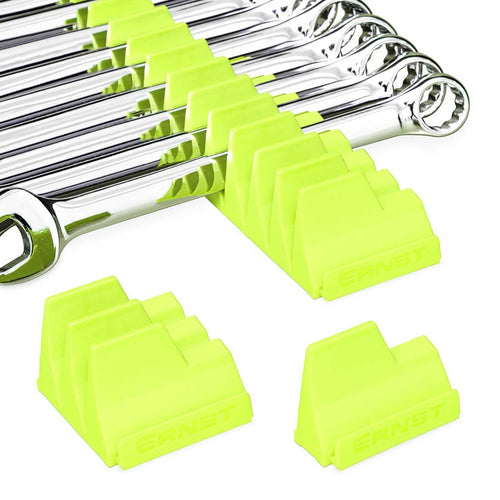 Ernst Manufacturing Wrench Pro Wrench Storage for 20 Wrenches with Anti-Slip Cleats - Hi-Viz - Made in USA