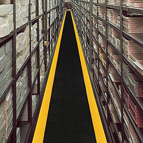 Notrax 419 Diamond Sof-Tred W/Dyna-Shield Anti-Fatigue Safety Mat, for Home or Business 3' X 12' Black/Yellow 3'W x 12'L x 1/2" Thick Black/Yellow