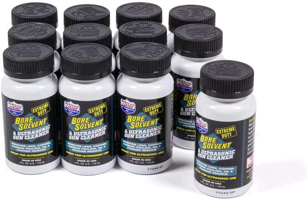 Lucas Oil 10907 Extreme Duty Bore Solvent & Ultrasonic Gun Cleaner - 4 Ounces (Pack of 12)