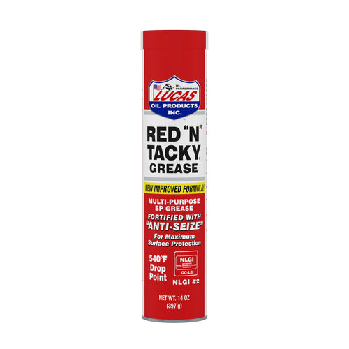 Lucas Oil 10005 Red N Tacky Grease, 14 Ounce Cartridge (Pack of 10)
