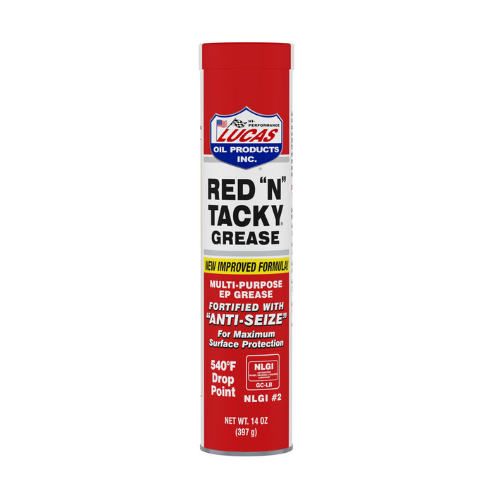 Lucas Oil 10005 Red N Tacky Grease, 14 Ounce Cartridge (Pack of 10)