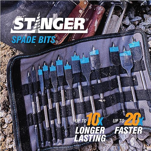 Stinger 10pc Assorted Woodboring Spade Bit Set