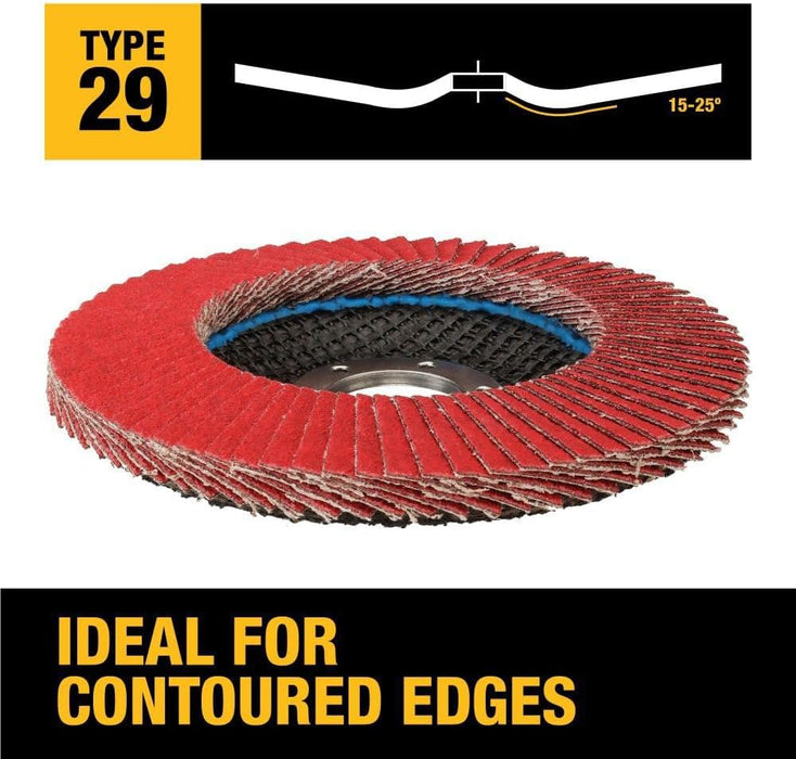DEWALT DWA8282 80G T29 XP Ceramic Flap Disc, 4-1/2" x 7/8"