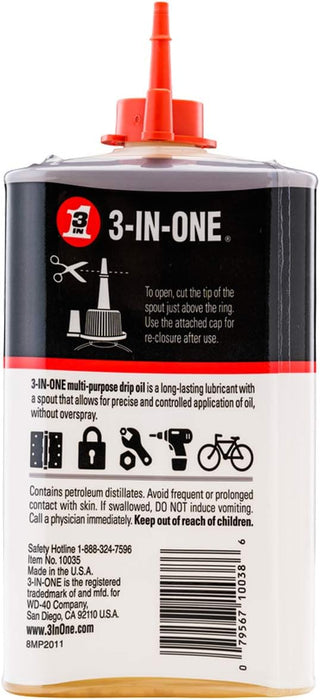 3-IN-ONE 10138 Multi-Purpose Oil, 8 oz (Pack of 12)