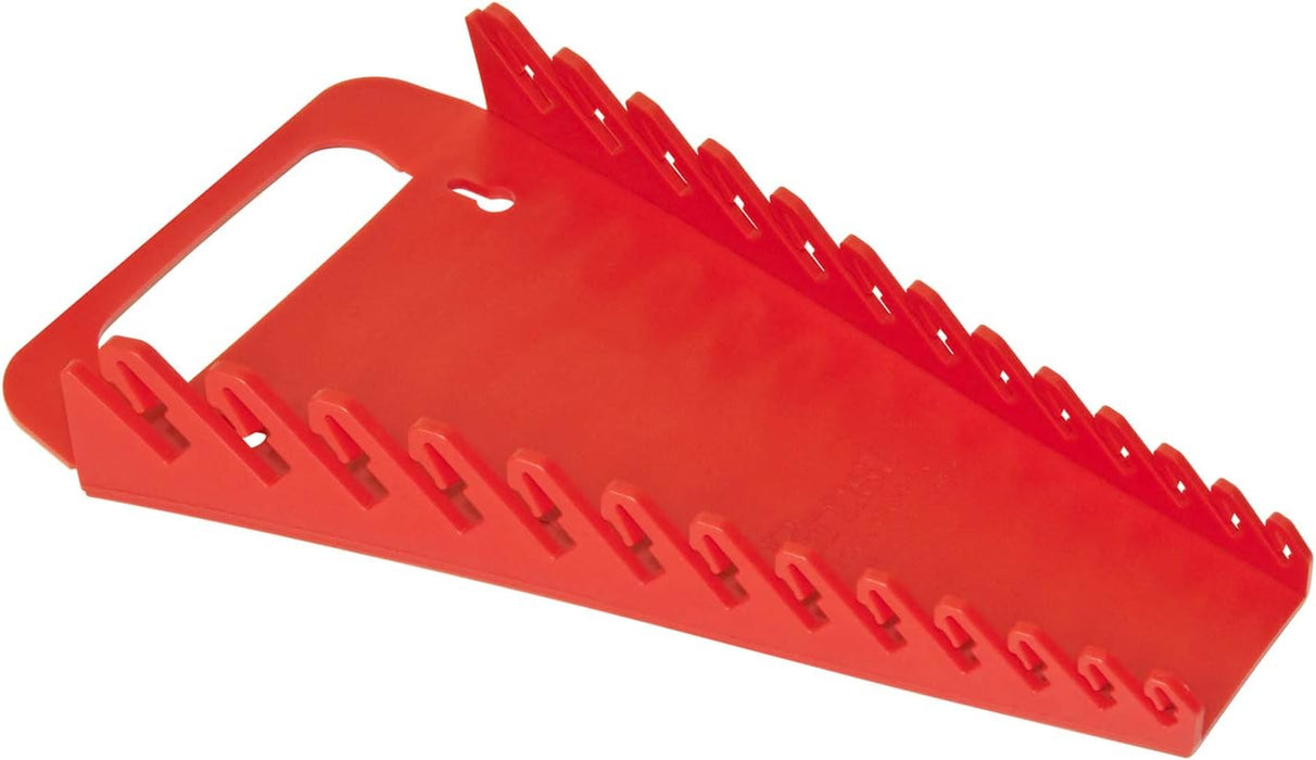 Ernst Manufacturing 5013 Gripper Wrench Organizer with Ergonomic Design, Holds 13 Wrenches, Red