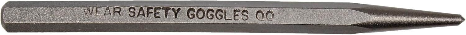 Mayhew Tools 74102 Center Punch, 1/2" x 3/32" Point, Shot Blast Finish