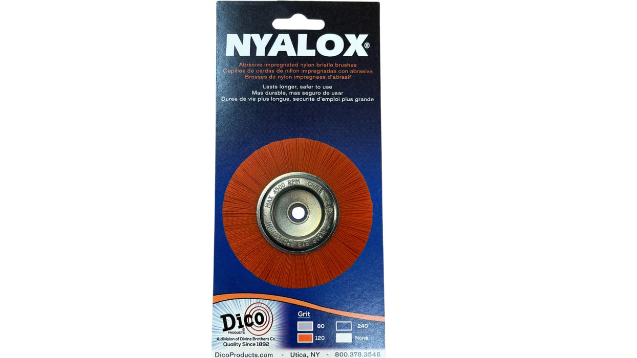 Dico 541-777-3 Nyalox Wheel Brush 3-Inch Orange 120 Grit