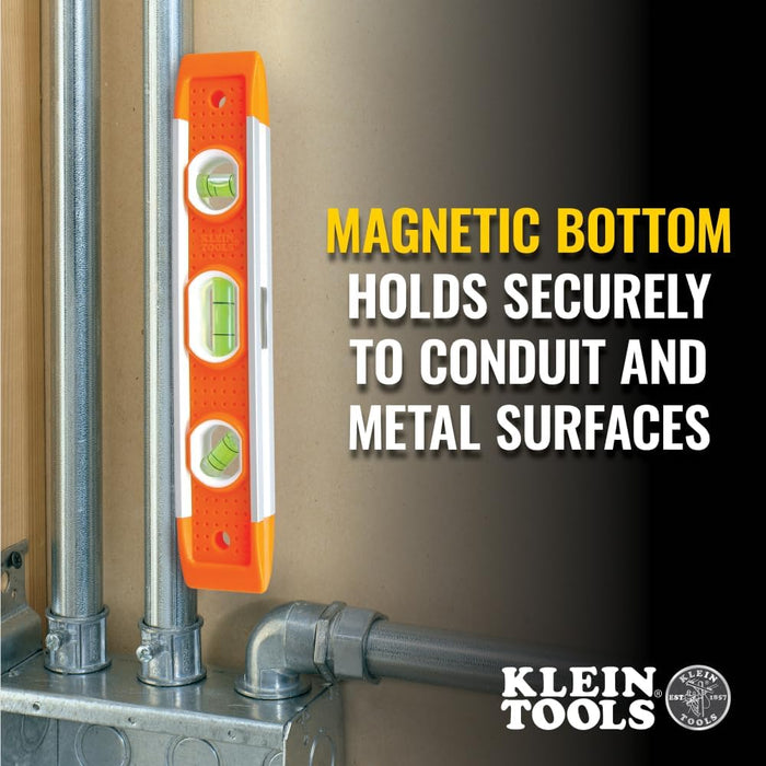 Klein Tools 935 Torpedo Level, 3 Vial, 9-Inch