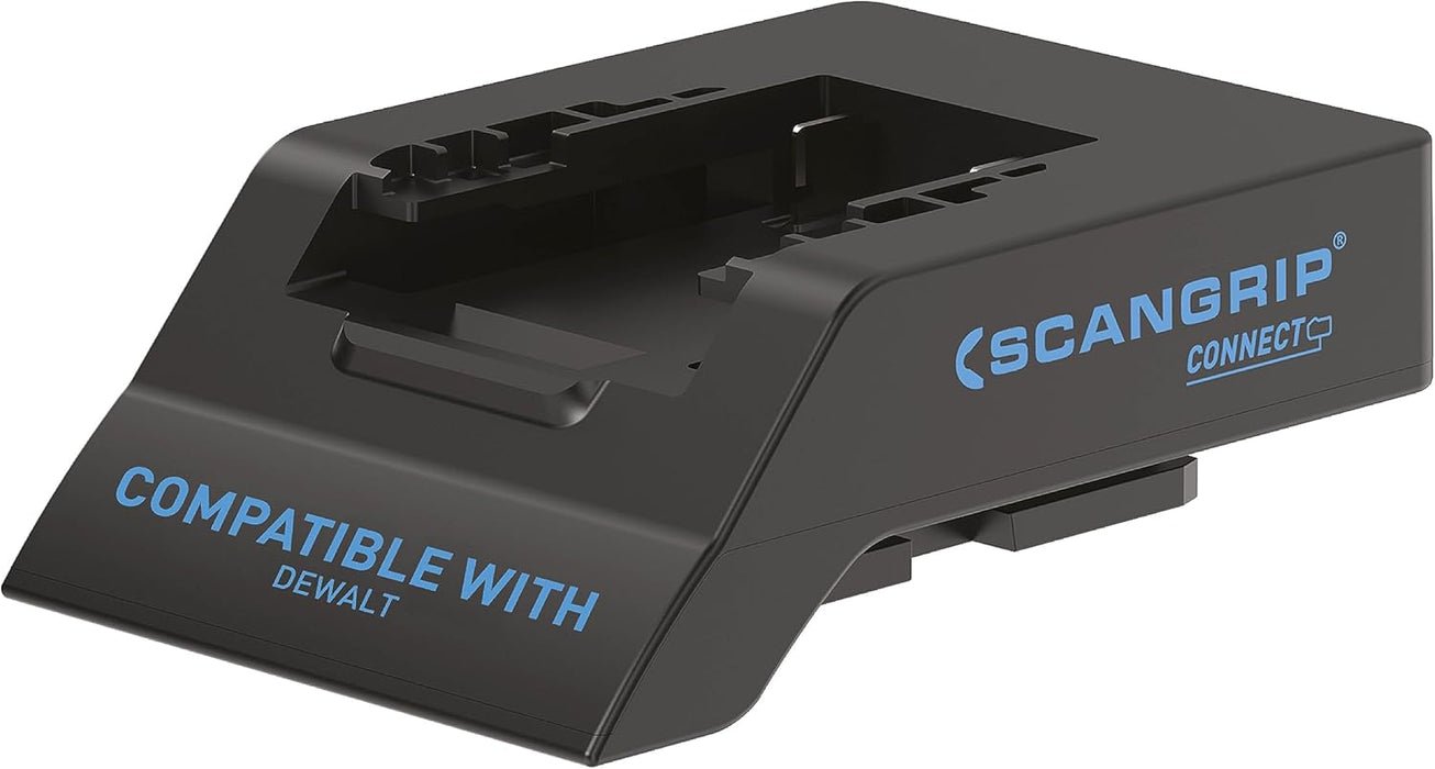SCANGRIP Connector Designed for DeWalt 18 V/20 V Battery Packs, Made for SCANGRIP Connect Work Lights, Features Battery Safety System
