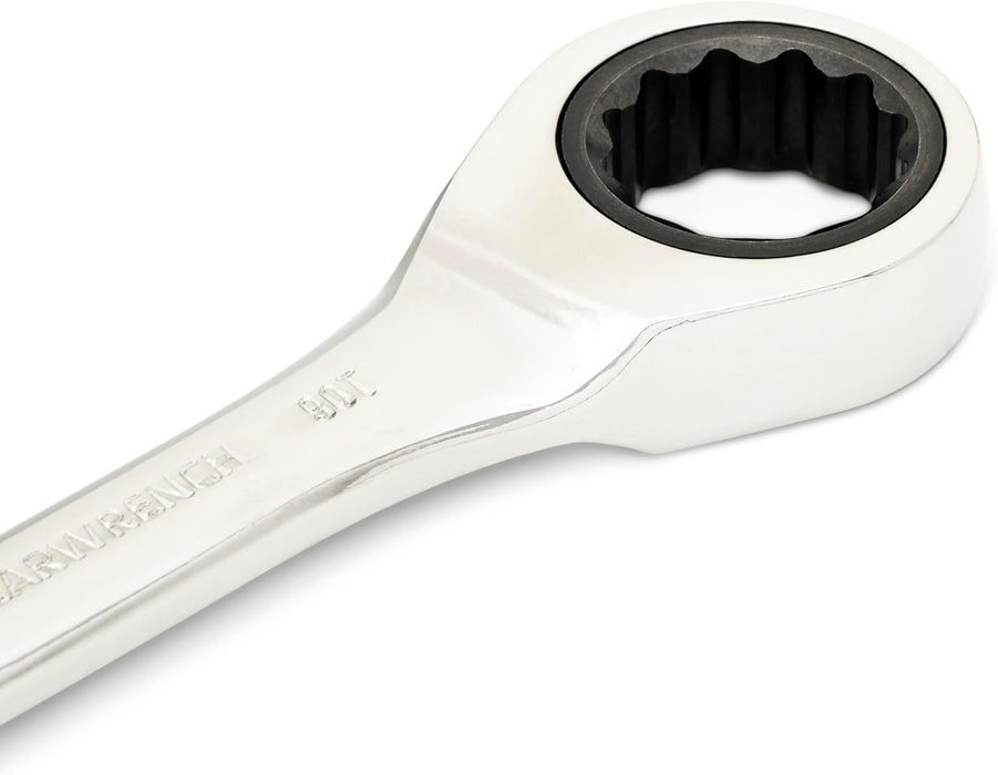 GEARWRENCH 18mm 90-Tooth 12 Point Stubby Combination Ratcheting Wrench | 86848