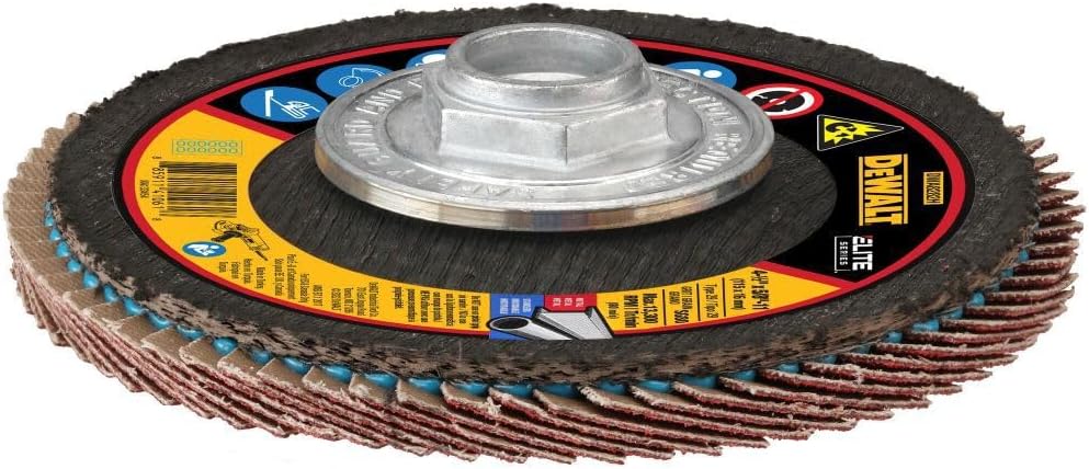 DEWALT DWA8282H 80G T29 XP Ceramic Flap Disc, 4-1/2" x 5/8" Hub