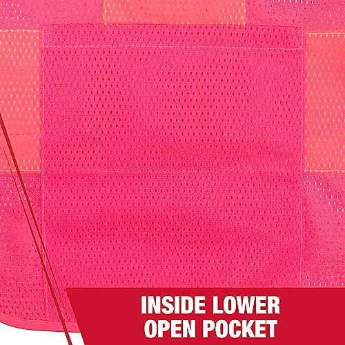 Radians SV22-1 Economy Type O Class 1 Safety Vest Size Medium, Pink Mesh with Contrasting Tape - 1 Each