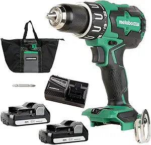 (Used/Like New) Metabo HPT 18V MultiVolt Cordless Drill/Driver Kit | Brushless Motor | 1/2-Inch Keyless Metal Chuck | Lifetime Tool Warranty | DS18DBFL2E