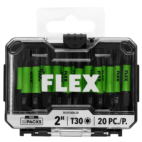 Flex FA101008-20 2" T30 Impact Driver Bit 20 piece