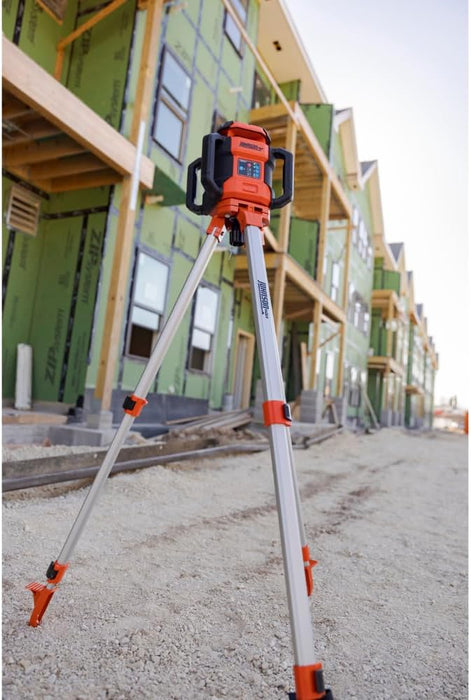 Johnson JRT300-RDHV-K Self-Leveling Red Dual Slope Rotary Laser Kit, 4,000FT Range, Hard-shell Carry Case, Lithium Ion Batteries, Magnetic Target, Laser Detector, Remote Control