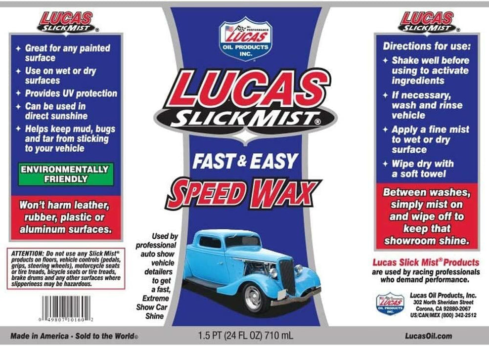 Lucas Oil 10160 Slick Mist Speed Wax - 24 Ounce (Pack of 6) 24 Fl Oz (Pack of 6)