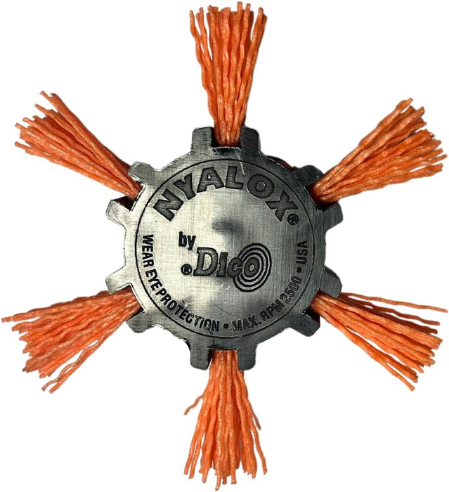 Dico 541-782-4 Nyalox Flap Brush 4-Inch Orange 120 Grit