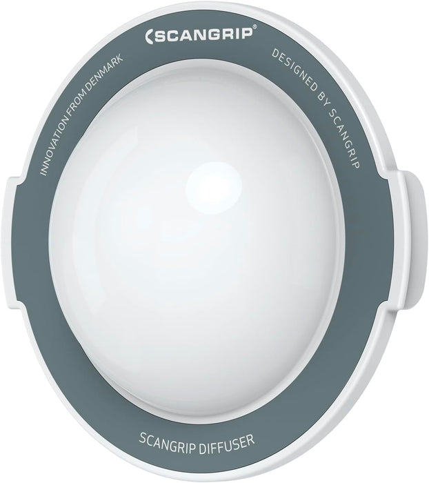 SCANGRIP DIFFUSER, Smooth and Lightweight Cover for Diffusing and Softening Your SCANGRIP LED Work Lights, Built-in Magnets makes it Easy to Mount Direct on Lens, Reduces Blinding and Shadows