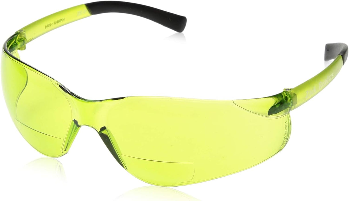 Pyramex Ztek Readers Bifocal Safety Glasses Eye Protection (Pale Green, 2.0 Diopters)