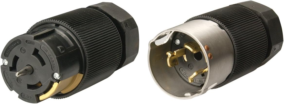 Southwire Extra Duty Outdoor Extension Cord, 50Ft, 8 Gauge, 50 AMP, Twist-to-Lock, Generator Cord, SEOW, Black, 19180008