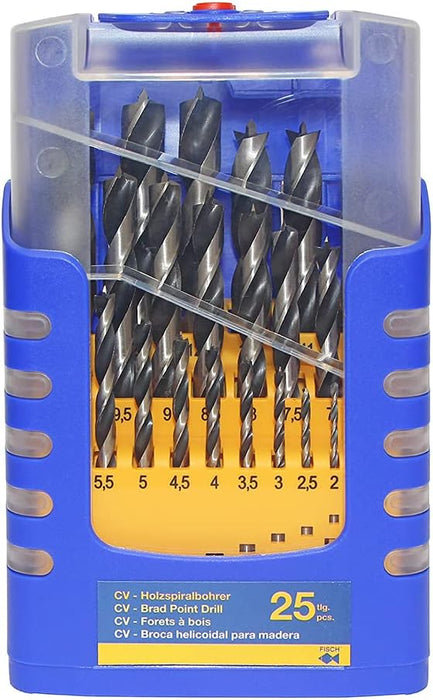 Fisch FSF-364740 Metric Brad Pt. Drill Bit Set
