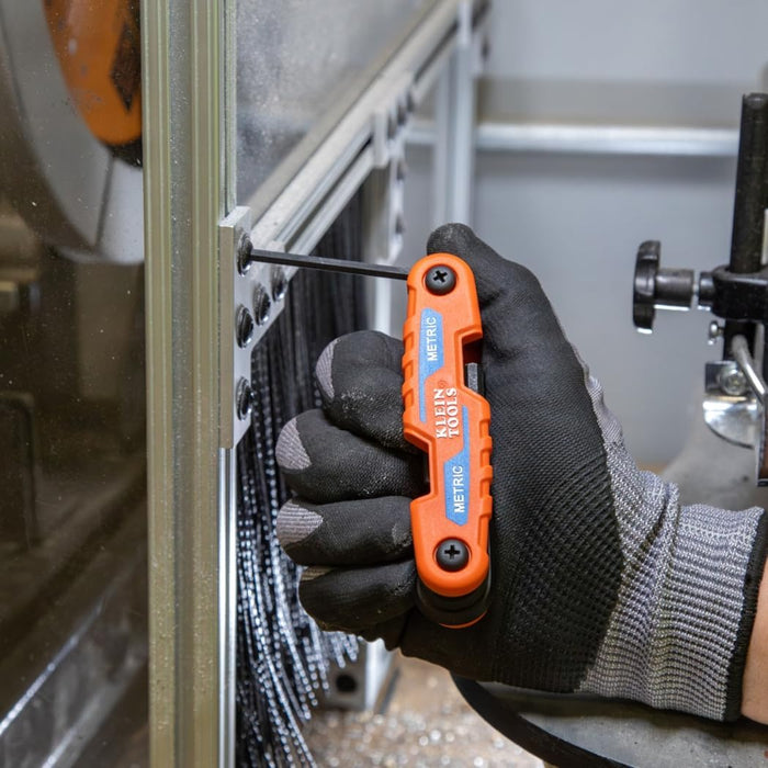 Klein Tools 70542 Compact Folding Hex Key Kit, SAE and Metric