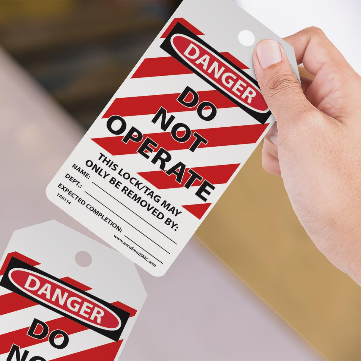 Accuform TAR114 Lockout Tags by-The-Roll, Danger Do Not Operate, US Ma ...