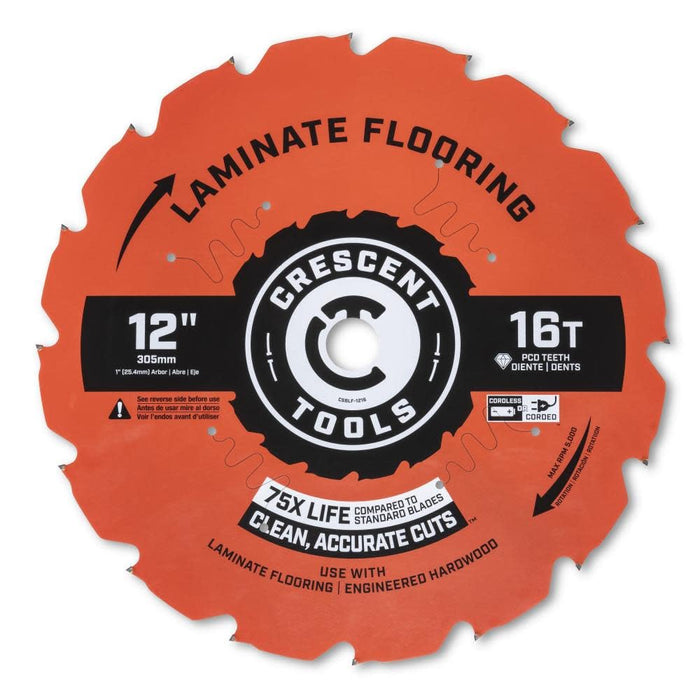 Crescent CSBLF-1216 Circular Saw Blade 12 inches X 16 Tooth, Laminate Flooring