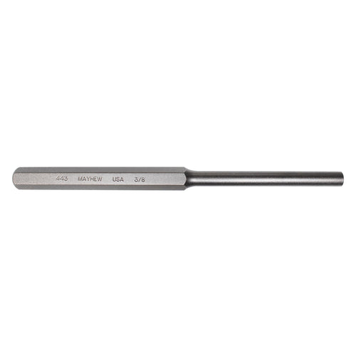 Mayhew Select 71504 3/8-Inch Pin Punch, Multi Shot Blast Finish 3/8 x 3.50" Pin 8" OAL x 1/2" Body