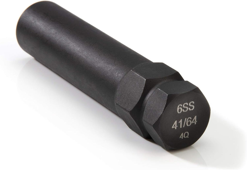 Steelman Pro 78539 6-Spline 41/64-Inch Socket-Style Locking Lug Nut Key, Removes Spline-Style Aftermarket Lug Nuts, Durable, Thin-Walled