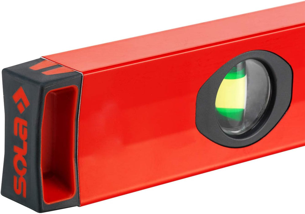 SOLA LSX48 X PRO Aluminum Box Profile Spirit Level with 3 60% Magnified Vials, 48-Inch