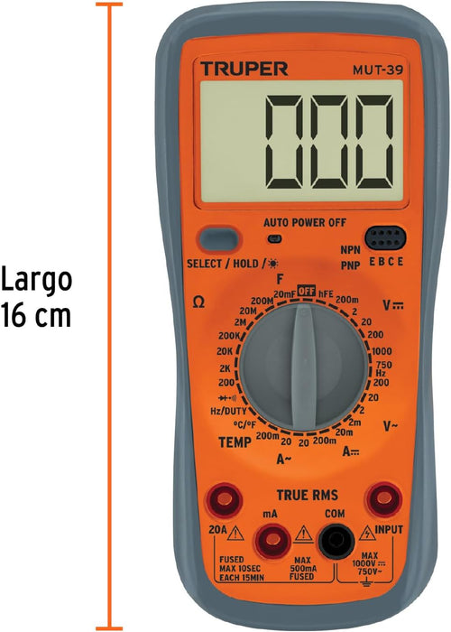 Truper MUT-39 Professional Digital Multimeter