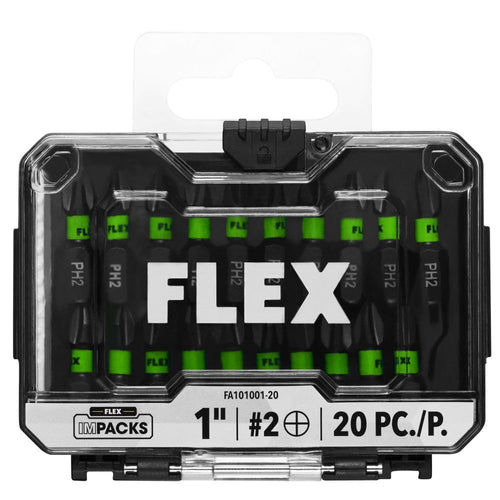 Flex FA101001 1" PH2 Impact Driver Bit, 20 Piece Bulk