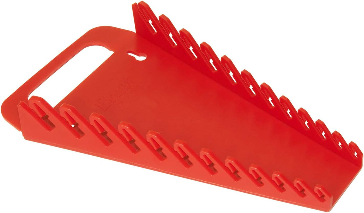 Ernst Manufacturing 5015 Gripper Wrench Organizer with Ergonomic Design, Holds 12 Wrenches, Red