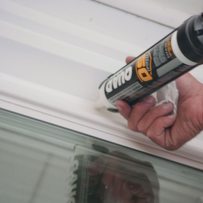 OSI 2445634 Quad Max Window, Door and Siding Sealant, Clear, 9.5 fl oz Cartridge (Pack of 12)
