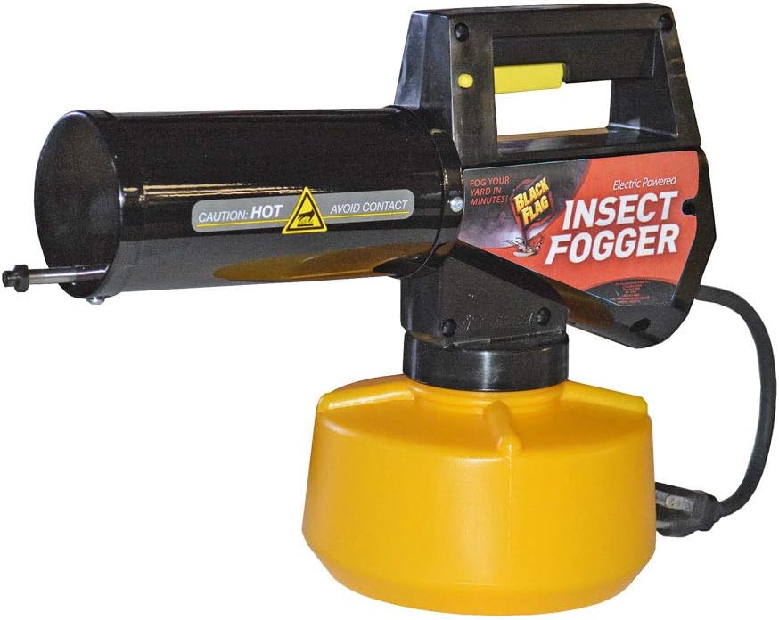 Black Flag 190107 Electric Insect Fogger for Killing and Repelling Mosquitoes, Flies, and Flying Insects Outdoors, Yellow & Black