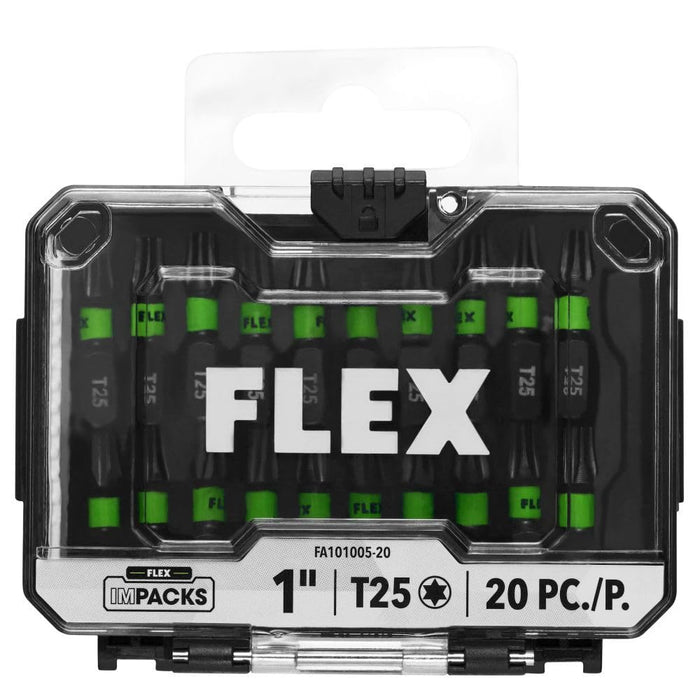 Flex FA101005-20 1" T25 Impact Driver Bit, 20 Piece Bulk
