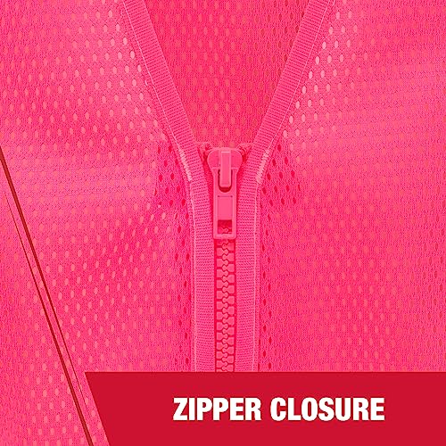 Radians SV22-1 Economy Type O Class 1 Safety Vest Size Medium, Pink Mesh with Contrasting Tape - 1 Each