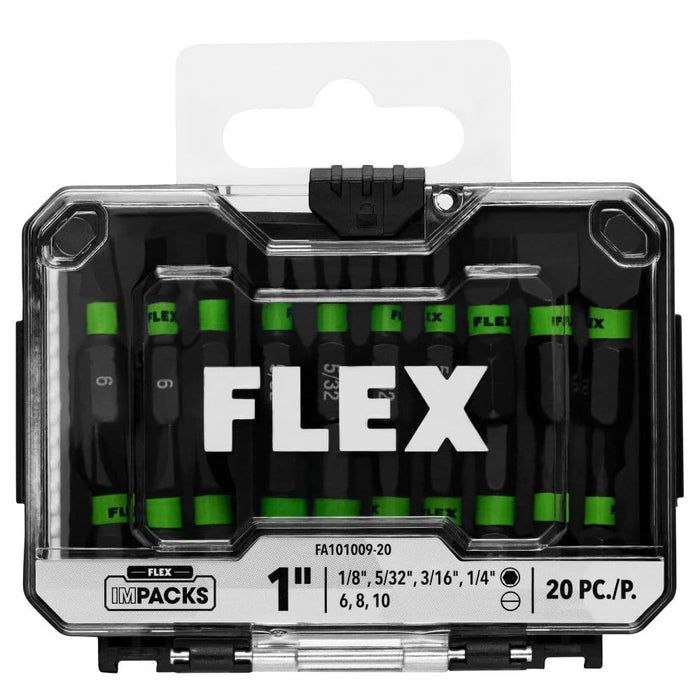 Flex FA101009-20 1" Mixed Allen & Slot Impact Driver Bit, 20 Bulk